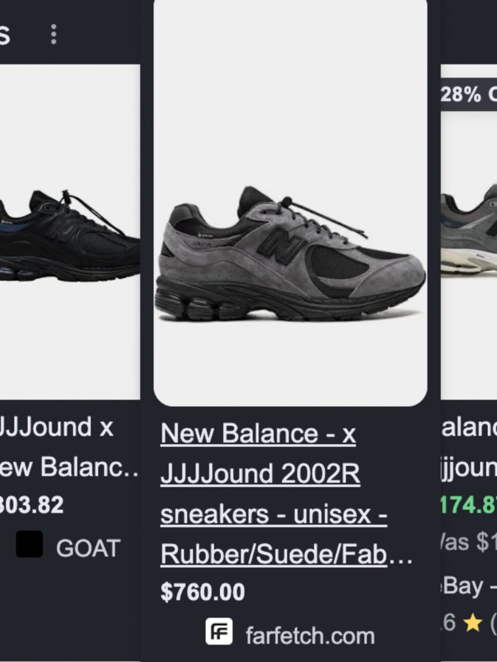 10M New Balance x JJJJound 2002R sneakers